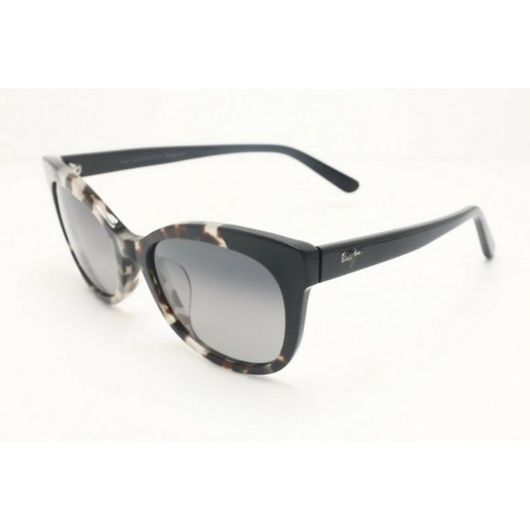Maui Jim Ilima MJ-759-61 Cat Eye Black Tortoise Sunglasses Gray Polarized Lenses